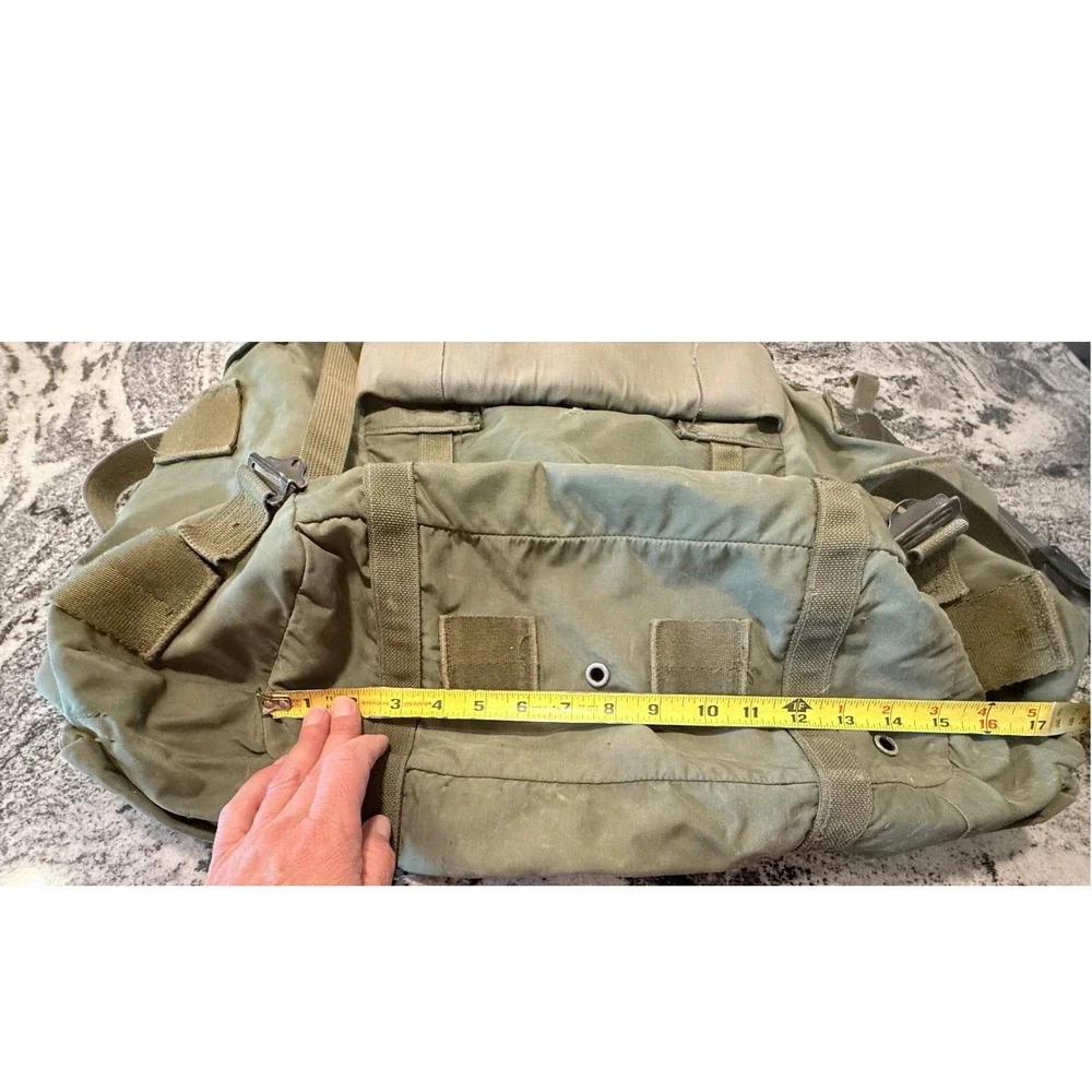 Vintage US Military ALICE Field Pack Olive Drab Green Canvas Tactical Backpack